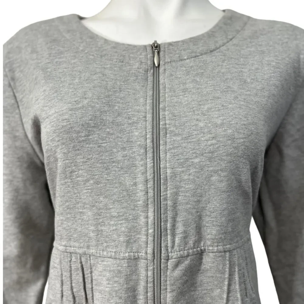 Sport Savvy Women's Light Gray Knit Utility Jacket - Picture 3 of 5